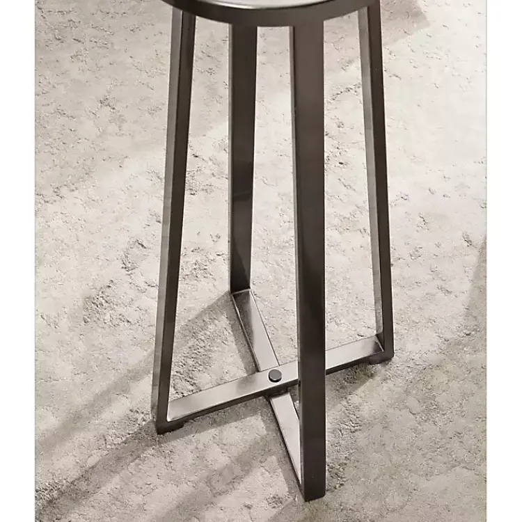 Kirklands Home Round Zia Pewter Metal Accent Table Gray Online