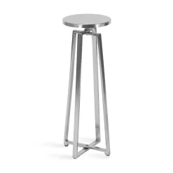 Kirklands Home Round Zia Metal Accent Table Silver Hot