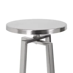 Kirklands Home Round Zia Metal Accent Table Silver Hot