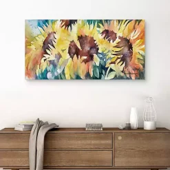 Kirklands Home Row of Sun Light Canvas Art Print Multi