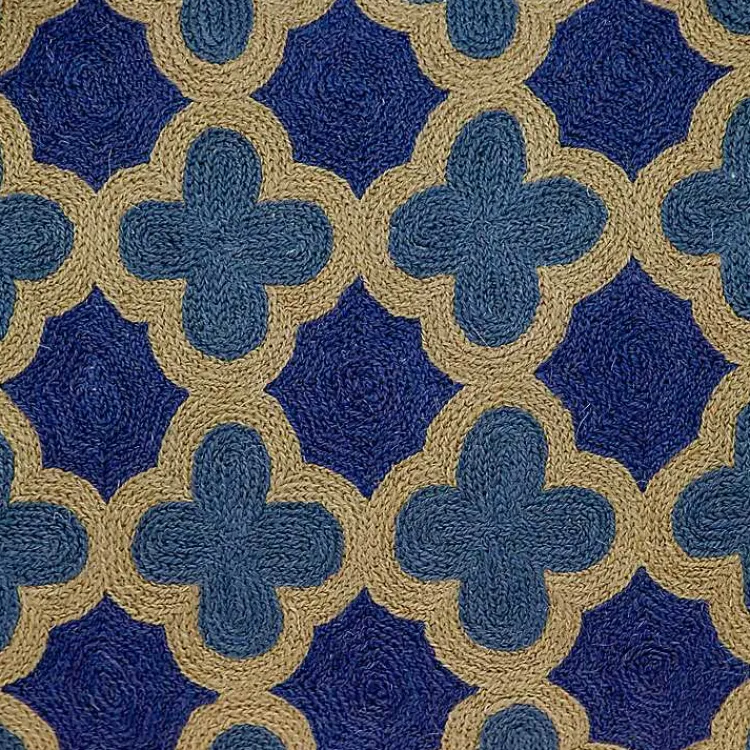 Pillows>Kirklands Home Royal Blue Quatrefoil Lumbar Throw Pillow
