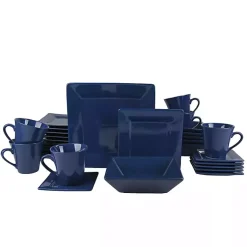 Kirklands Home Royal Squared 30-pc. Dinnerware Set Blue Clearance