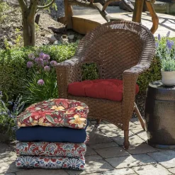 Kirklands Home Ruby Leala 2-pc. Outdoor Wicker Chair Cushion Set Red Discount