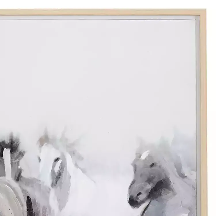 Kirklands Home Running Horses Framed Canvas Art Print Outlet