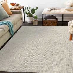 Kirklands Home Rust & Beige Geometric Wool Area Rug Tan Discount