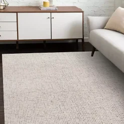 Kirklands Home Rust & Beige Geometric Wool Area Rug Tan Discount