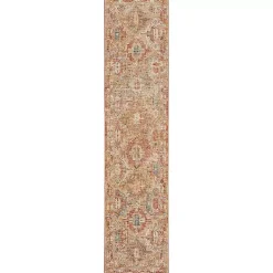 Kirklands Home Rust Distressed Multi Medallion Runner, 2x10