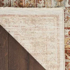Kirklands Home Rust Distressed Multi Medallion Runner, 2x10
