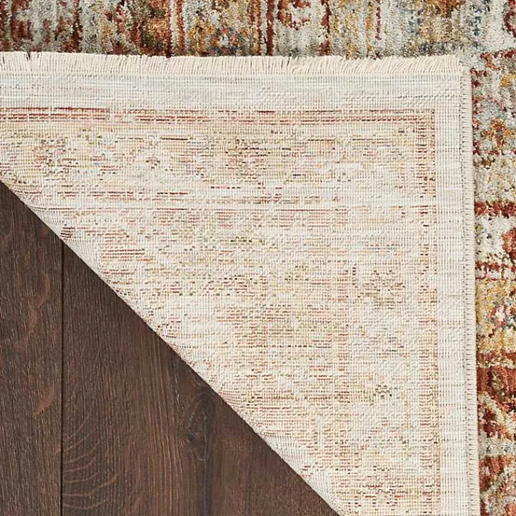 Kirklands Home Rust Distressed Multi Medallion Runner, 2x10