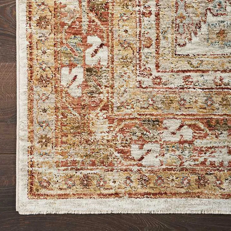 Kirklands Home Rust Distressed Multi Medallion Runner, 2x10