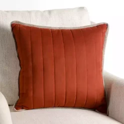 Pillows>Kirklands Home Rust Faux Suede Pillow Red