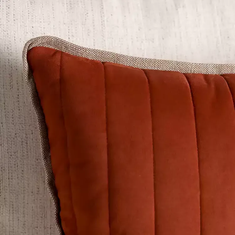 Pillows>Kirklands Home Rust Faux Suede Pillow Red