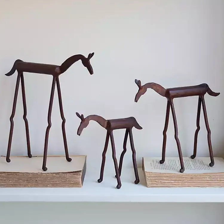 Statues & Figurines>Kirklands Home Rust Forged Iron Horse Figurines, Set of 3 Brown