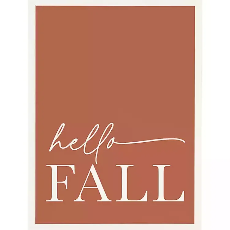 Fall>Kirklands Home Rust Hello Fall Framed Wall Plaque