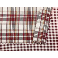 Kirklands Home Rust Plaid Camden King 3-pc. Quilt Set