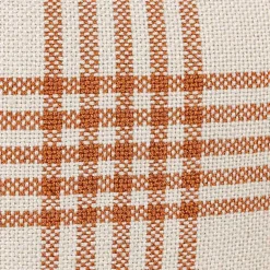 Kirklands Home Rust Plaid Tassel Indoor/Outdoor Pillow Outlet