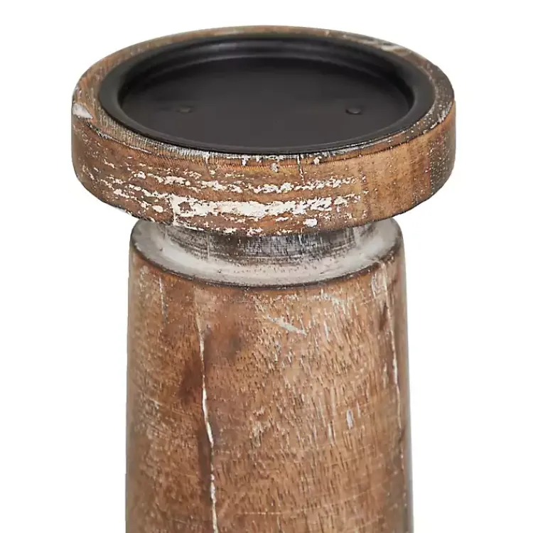 Candle Holders>Kirklands Home Rust Rustic Mango Wood 3-pc. Candle Holder Set