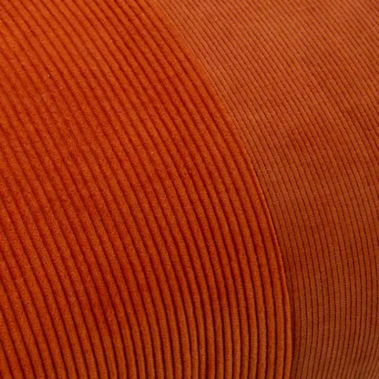 Pillows>Kirklands Home Rust Velvet Corduroy Lumbar Pillow Orange