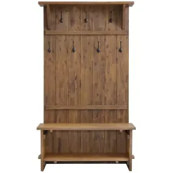 Kirklands Home Rustic Acacia Wood Hall Tree Sale