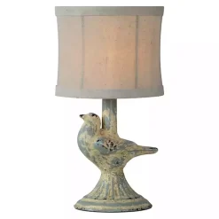 Kirklands Home Rustic June Bird Mini Table Lamps, Set of 2 Blue Hot