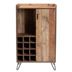 Kirklands Home Rustic Hairpin Wine Cabinet Brown Clearance