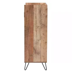 Kirklands Home Rustic Hairpin Wine Cabinet Brown Clearance