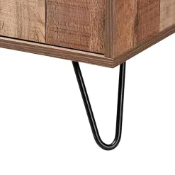 Kirklands Home Rustic Hairpin Wine Cabinet Brown Clearance