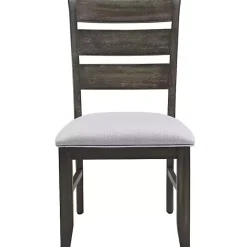 Kirklands Home Rustic Brown Slat Back Dining Chairs, Set of 2 Gray Best
