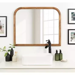 Kirklands Home Rustic Brown Wide Arch Wall Mirror Online