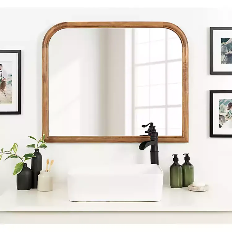 Kirklands Home Rustic Brown Wide Arch Wall Mirror Online