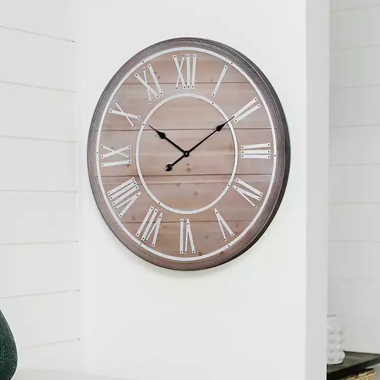 Kirklands Home Rustic Charm Wood Wall Clock Best