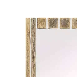 Kirklands Home Rustic Driftwood Striped Wall Mirror New