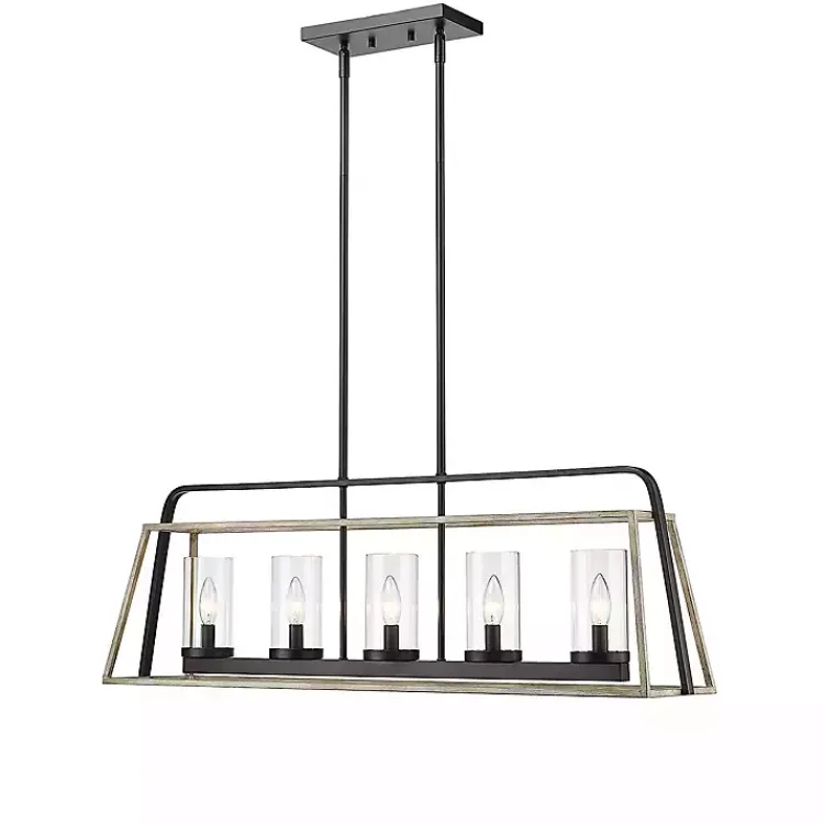 Kirklands Home Rustic Gray and Black Open Chandelier Hot