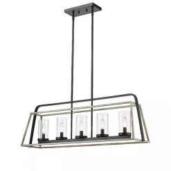 Kirklands Home Rustic Gray and Black Open Chandelier Hot
