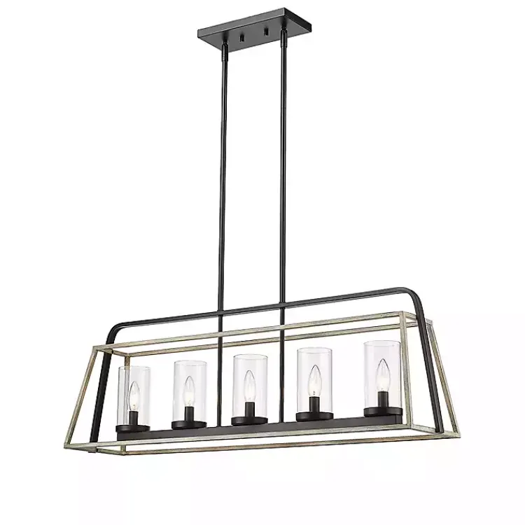 Kirklands Home Rustic Gray and Black Open Chandelier Hot