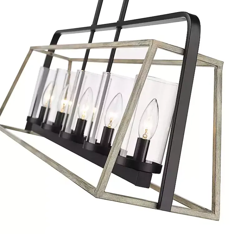 Kirklands Home Rustic Gray and Black Open Chandelier Hot