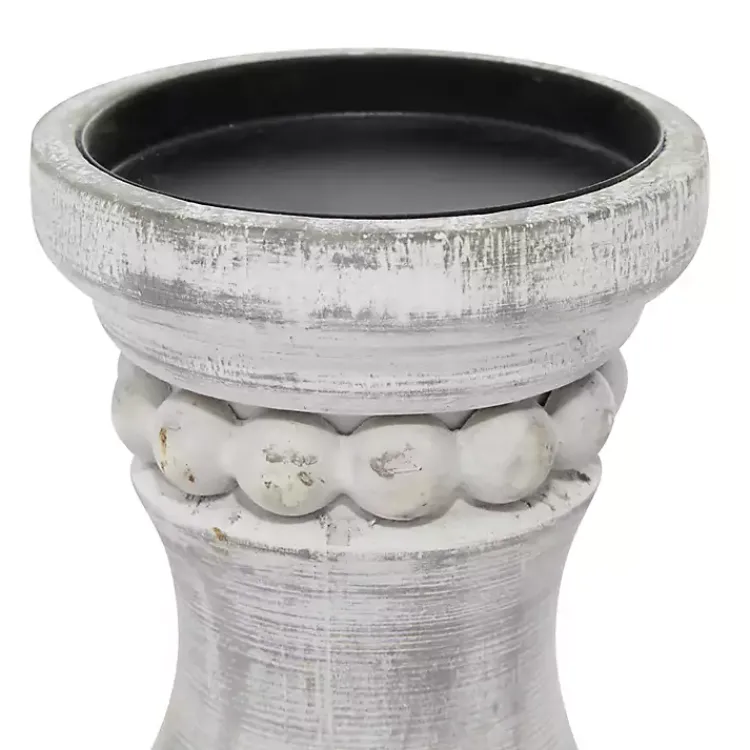 Candle Holders>Kirklands Home Rustic Gray Carved 3-pc. Candle Holder Set