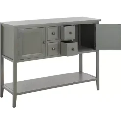 Kirklands Home Rustic 4-Drawer Charlotte Sideboard Gray Best