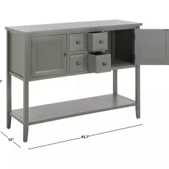 Kirklands Home Rustic 4-Drawer Charlotte Sideboard Gray Best