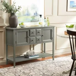 Kirklands Home Rustic 4-Drawer Charlotte Sideboard Gray Best