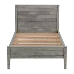 Kirklands Home Rustic Gray Pine Panel Twin Bed Frame Hot