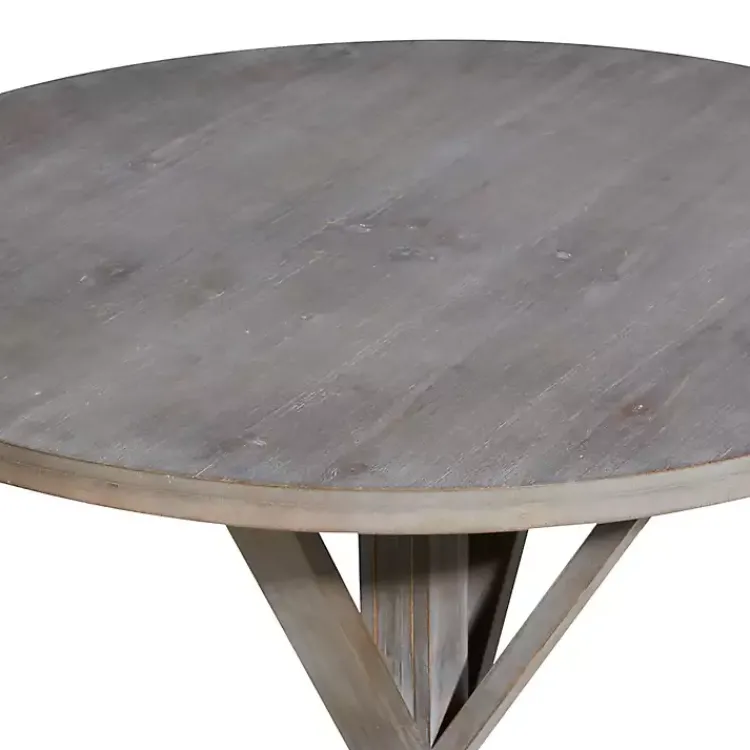 Kirklands Home Rustic Graywash Hourglass Side Table Brown Best