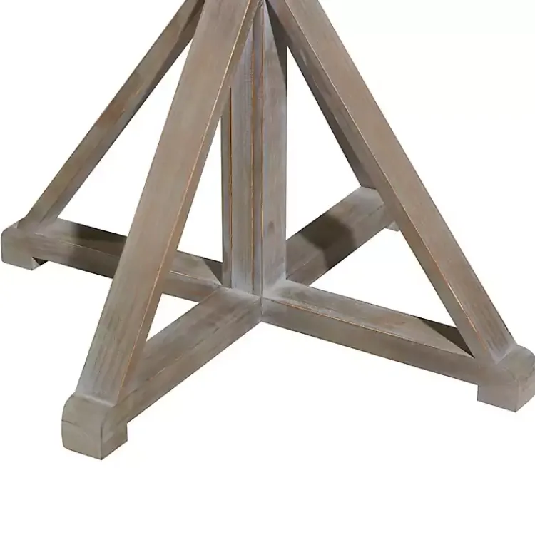 Kirklands Home Rustic Graywash Hourglass Side Table Brown Best