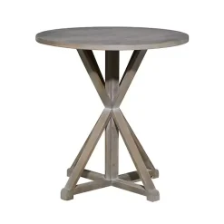 Kirklands Home Rustic Graywash Hourglass Side Table Brown Best