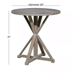 Kirklands Home Rustic Graywash Hourglass Side Table Brown Best