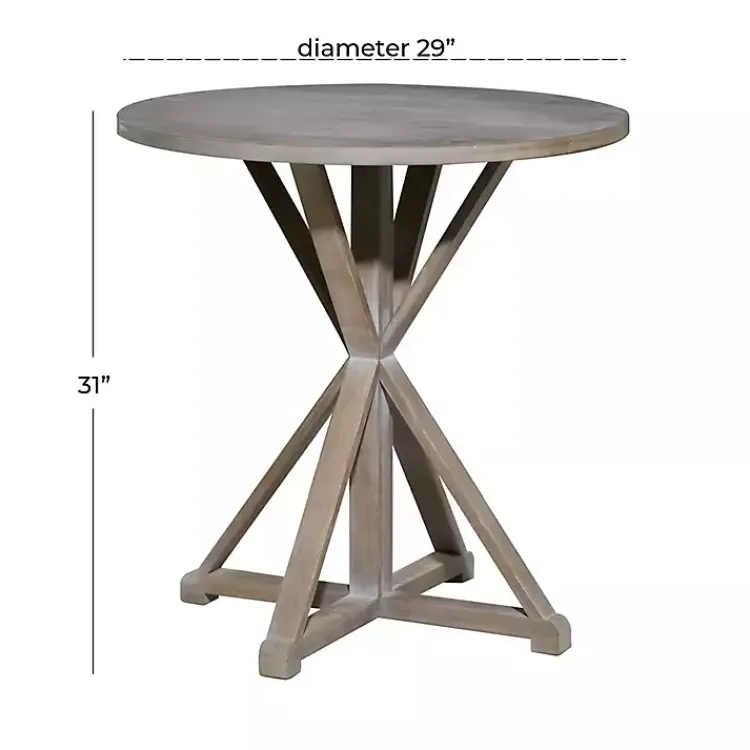 Kirklands Home Rustic Graywash Hourglass Side Table Brown Best