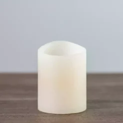 Flameless Candles>Kirklands Home Rustic LED Pillar Candle, 3x4 in. Ivory