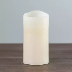Flameless Candles>Kirklands Home Rustic LED Pillar Candle, 3x6 in. Ivory