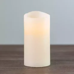 Flameless Candles>Kirklands Home Rustic LED Pillar Candle, 3x6 in. Ivory