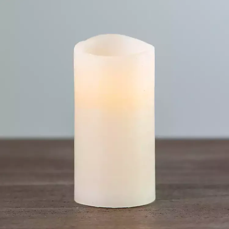 Flameless Candles>Kirklands Home Rustic LED Pillar Candle, 3x6 in. Ivory